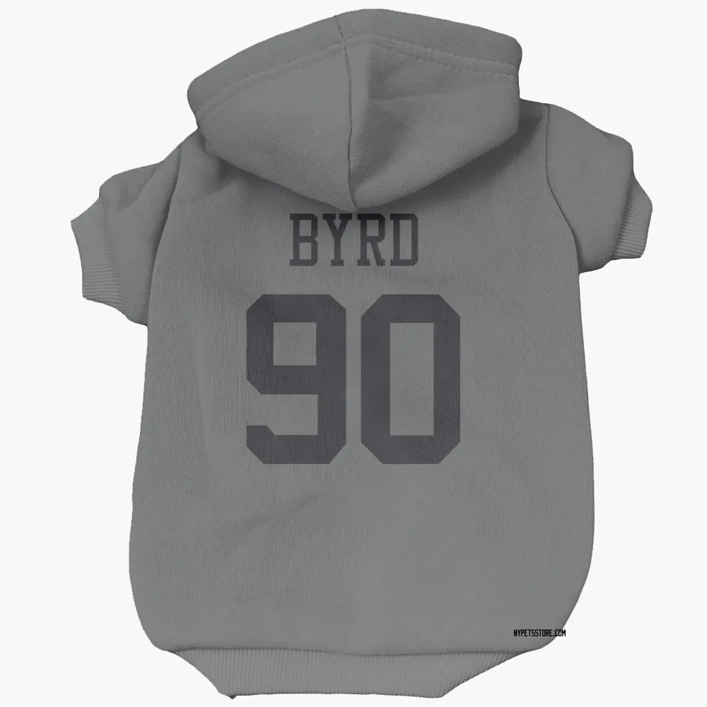New York Jets Dennis Byrd charcoal Pet Hoodie for Dog & Cat