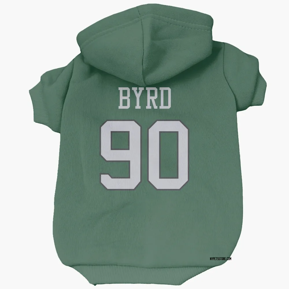 New York Jets Dennis Byrd Green Pet Hoodie for Dog & Cat