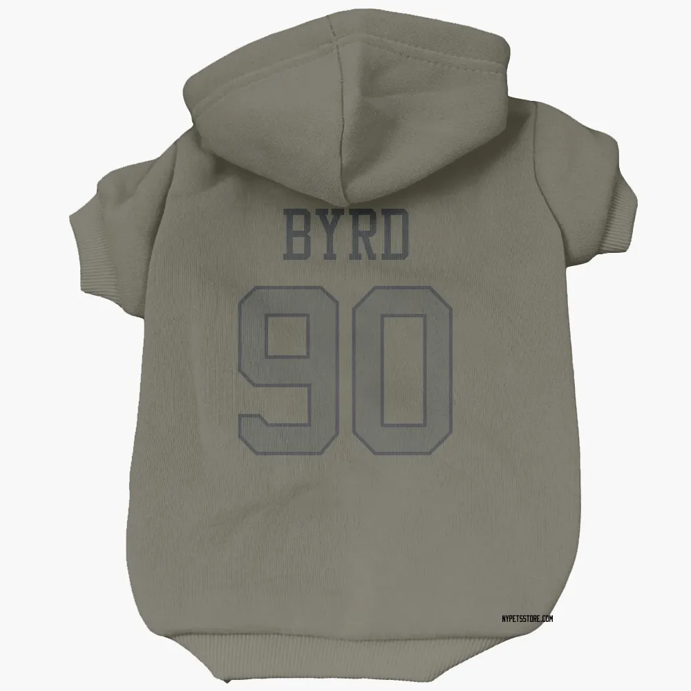 New York Jets Dennis Byrd Olive Pet Hoodie for Dog & Cat