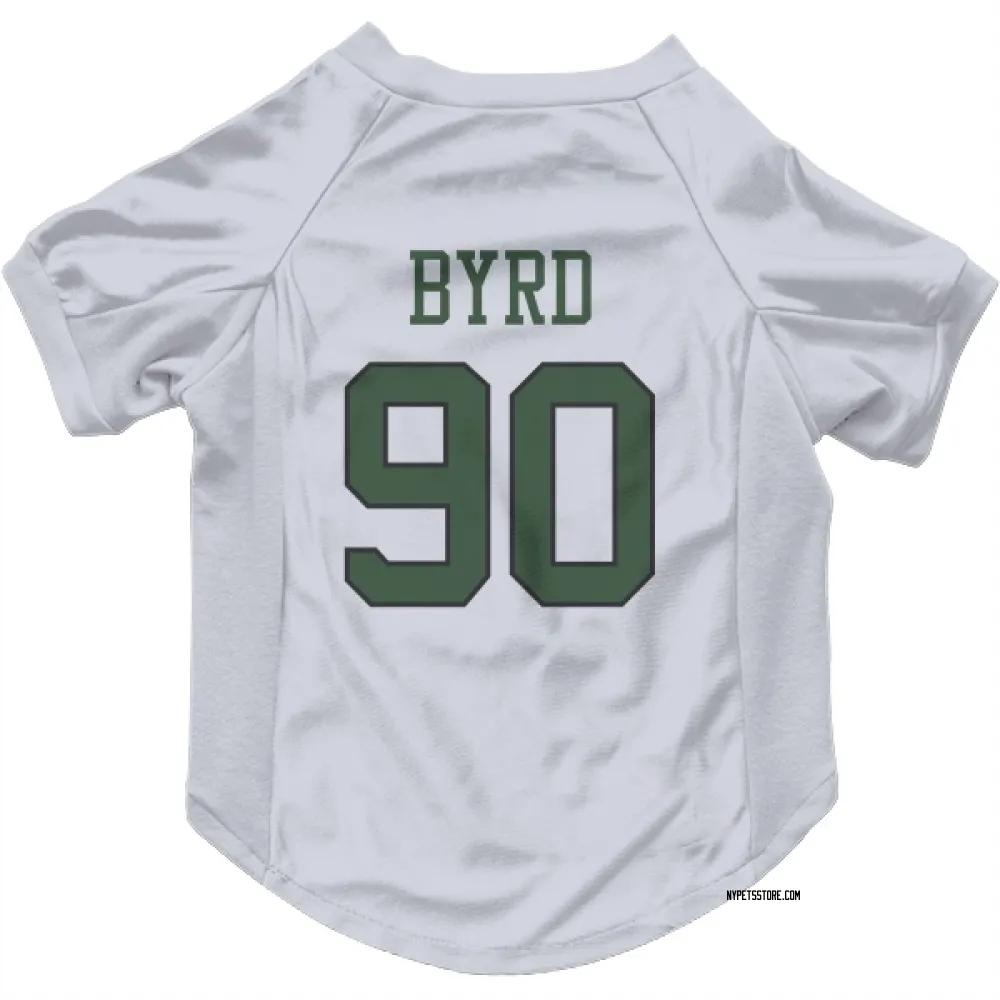 New York Jets Dennis Byrd White Pet Jersey for Dog & Cat