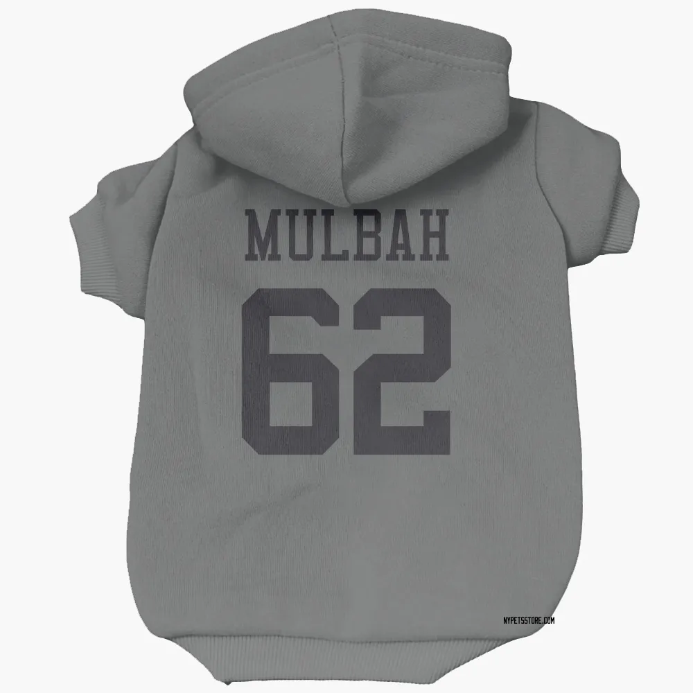 New York Jets Fatorma Mulbah charcoal Pet Hoodie for Dog & Cat