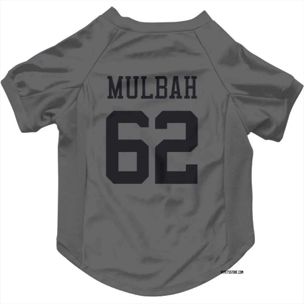 New York Jets Fatorma Mulbah charcoal Pet Jersey for Dog & Cat
