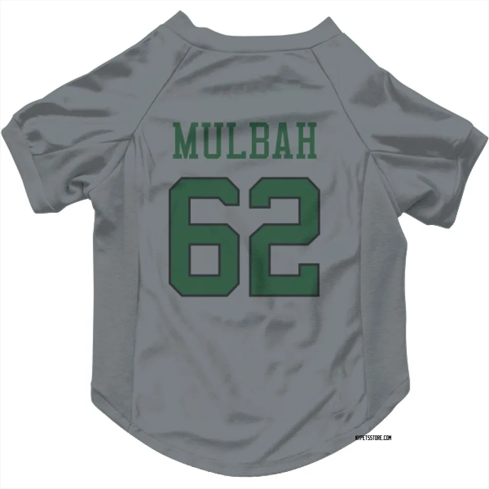 New York Jets Fatorma Mulbah Gray Pet Jersey for Dog & Cat