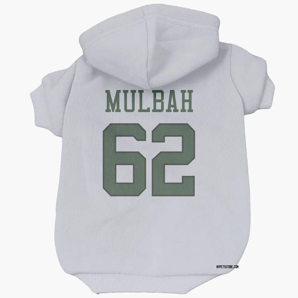 New York Jets Fatorma Mulbah White Pet Hoodie for Dog & Cat