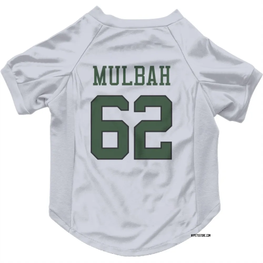 New York Jets Fatorma Mulbah White Pet Jersey for Dog & Cat