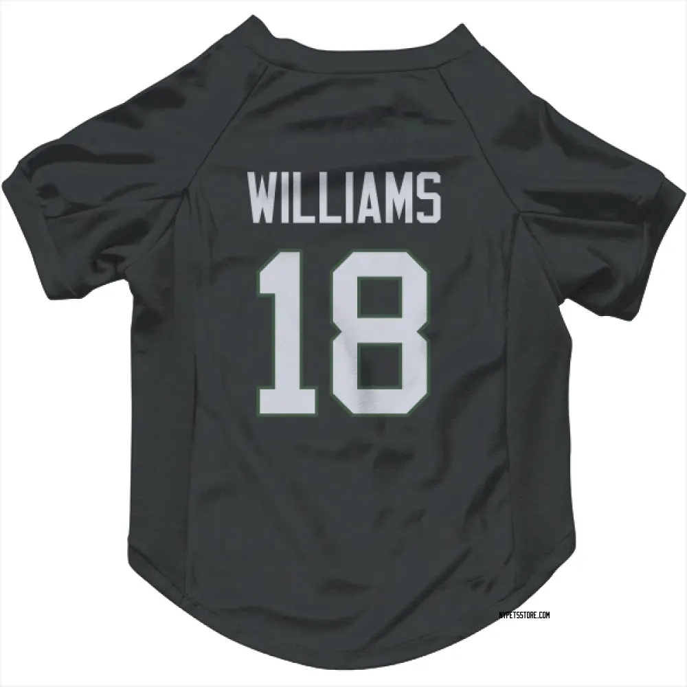 New York Jets Isaiah Williams Black Pet Jersey for Dog & Cat