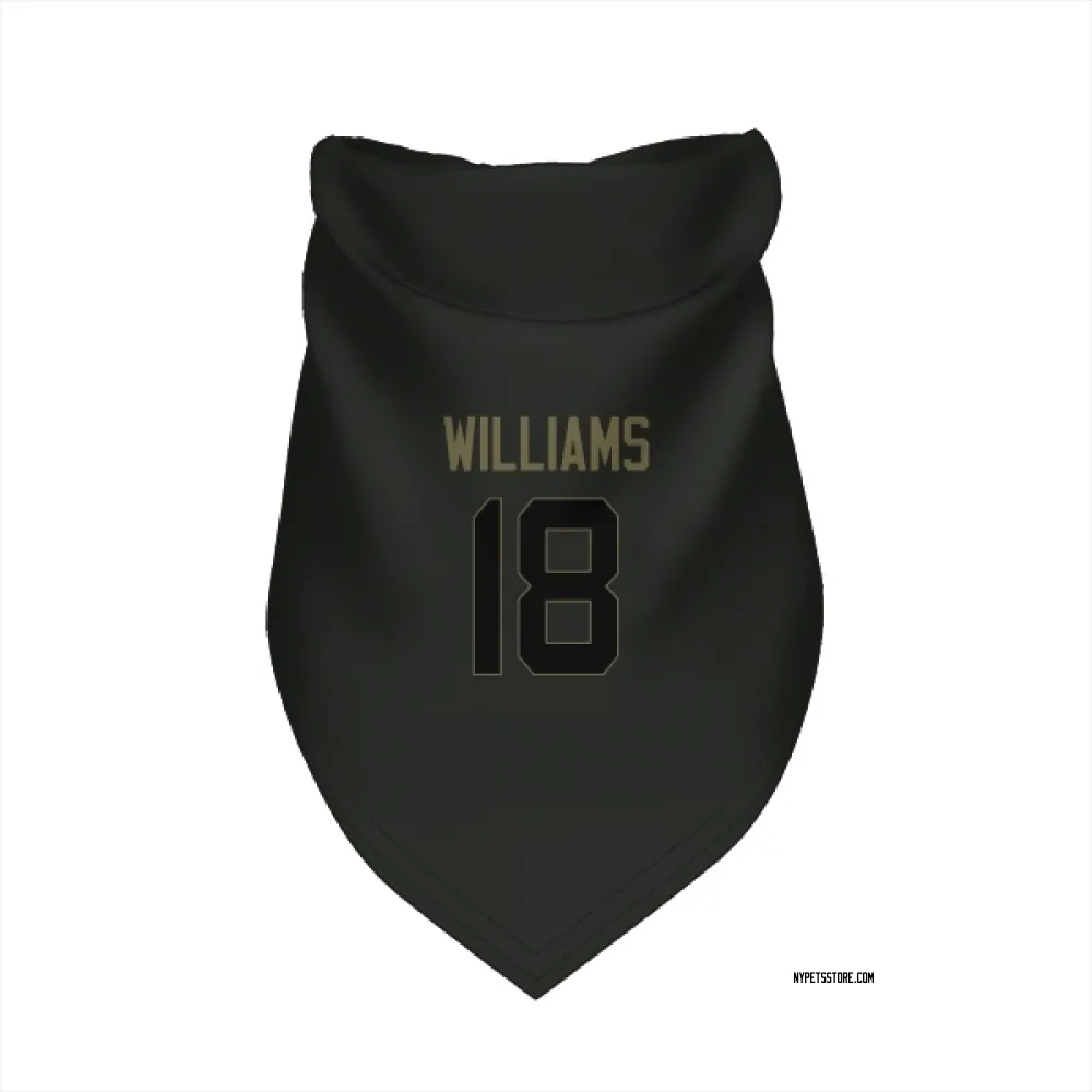 New York Jets Isaiah Williams Black Service Pet Bandana for Dog & Cat