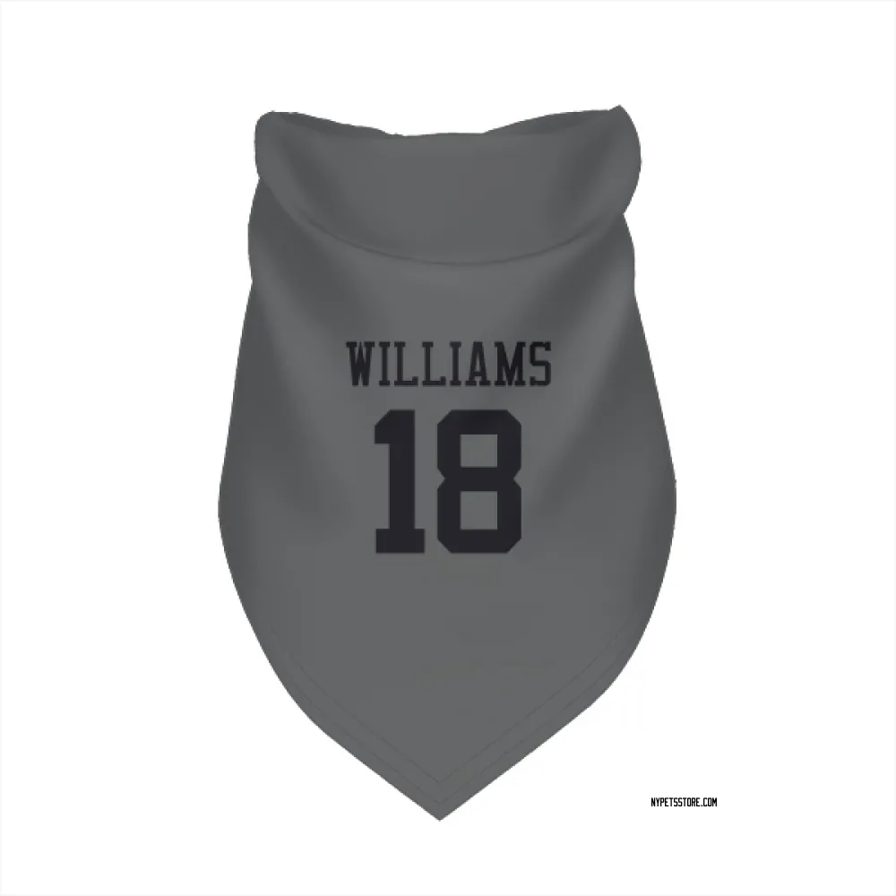 New York Jets Isaiah Williams charcoal Pet Bandana for Dog & Cat