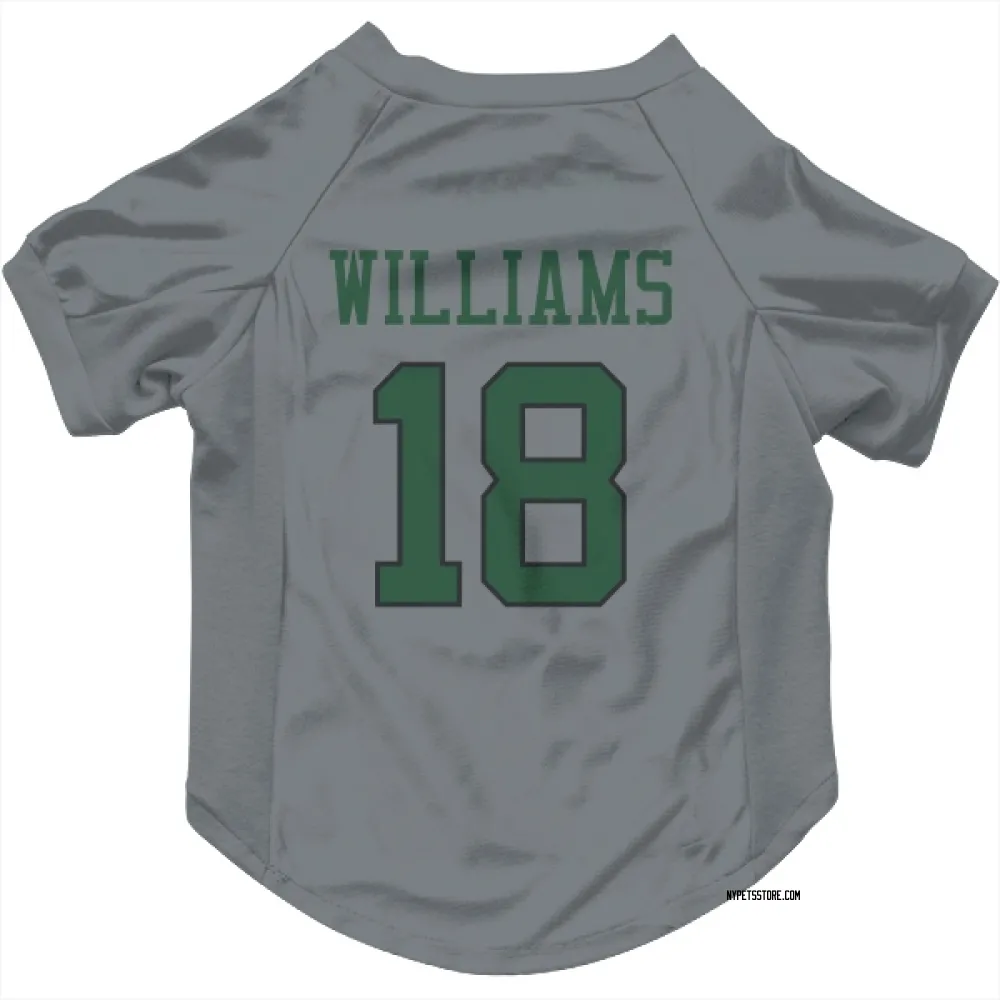 New York Jets Isaiah Williams Gray Pet Jersey for Dog & Cat