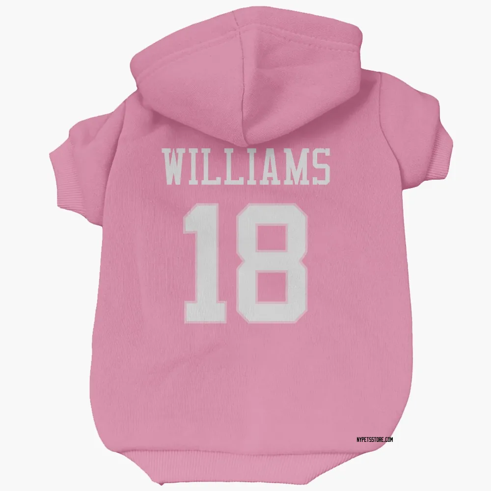 New York Jets Isaiah Williams Pink Pet Hoodie for Dog & Cat