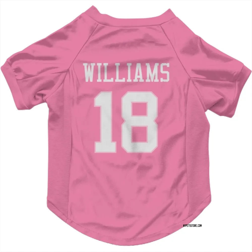New York Jets Isaiah Williams Pink Pet Jersey for Dog & Cat