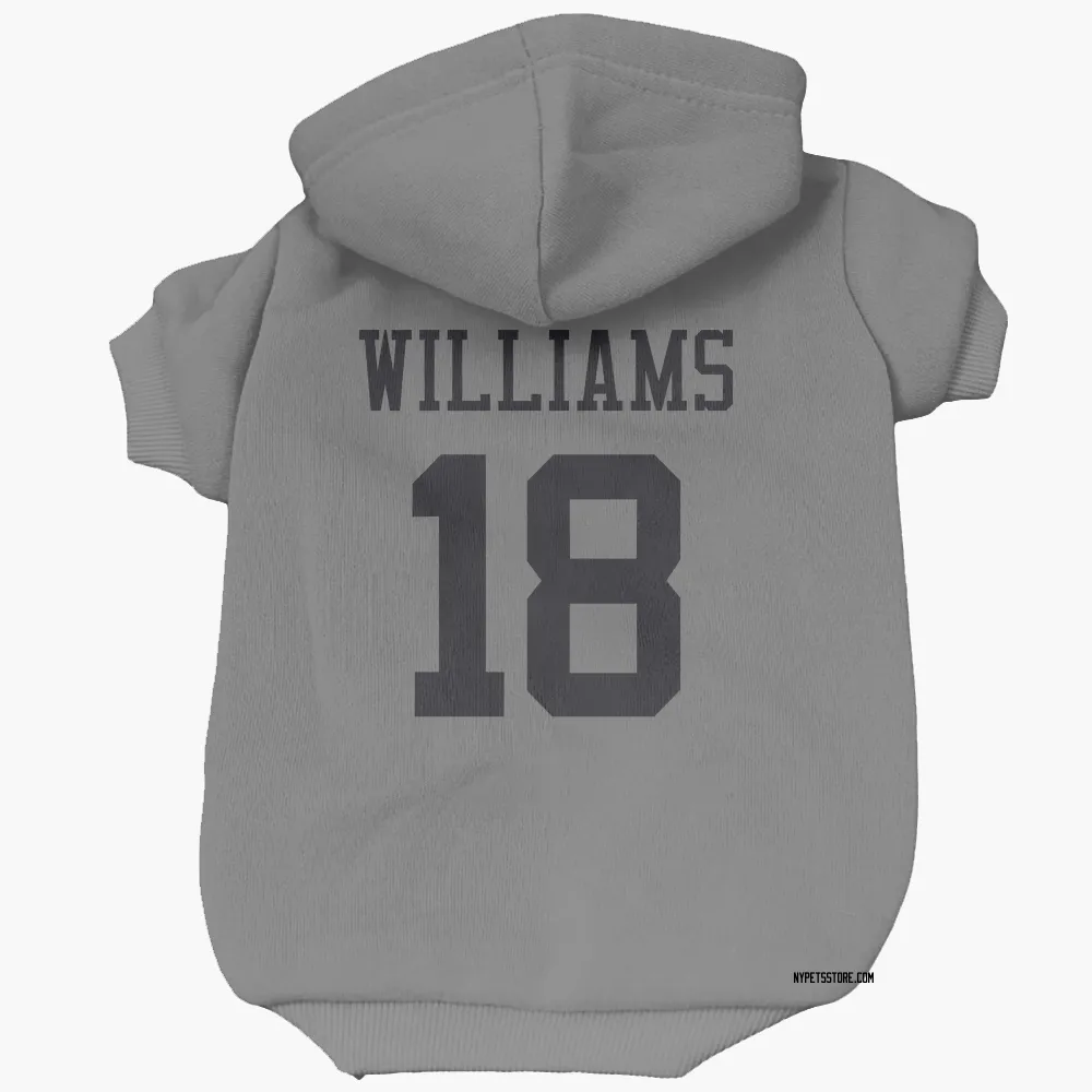 New York Jets Isaiah Williams Silver Pet Hoodie for Dog & Cat