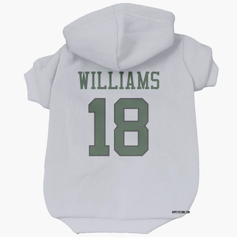 New York Jets Isaiah Williams White Pet Hoodie for Dog & Cat