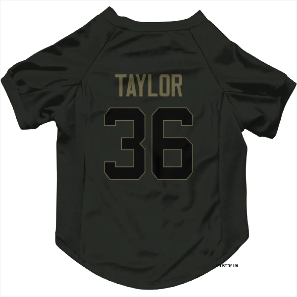 New York Jets Ja'Sir Taylor Black Service Pet Jersey for Dog & Cat