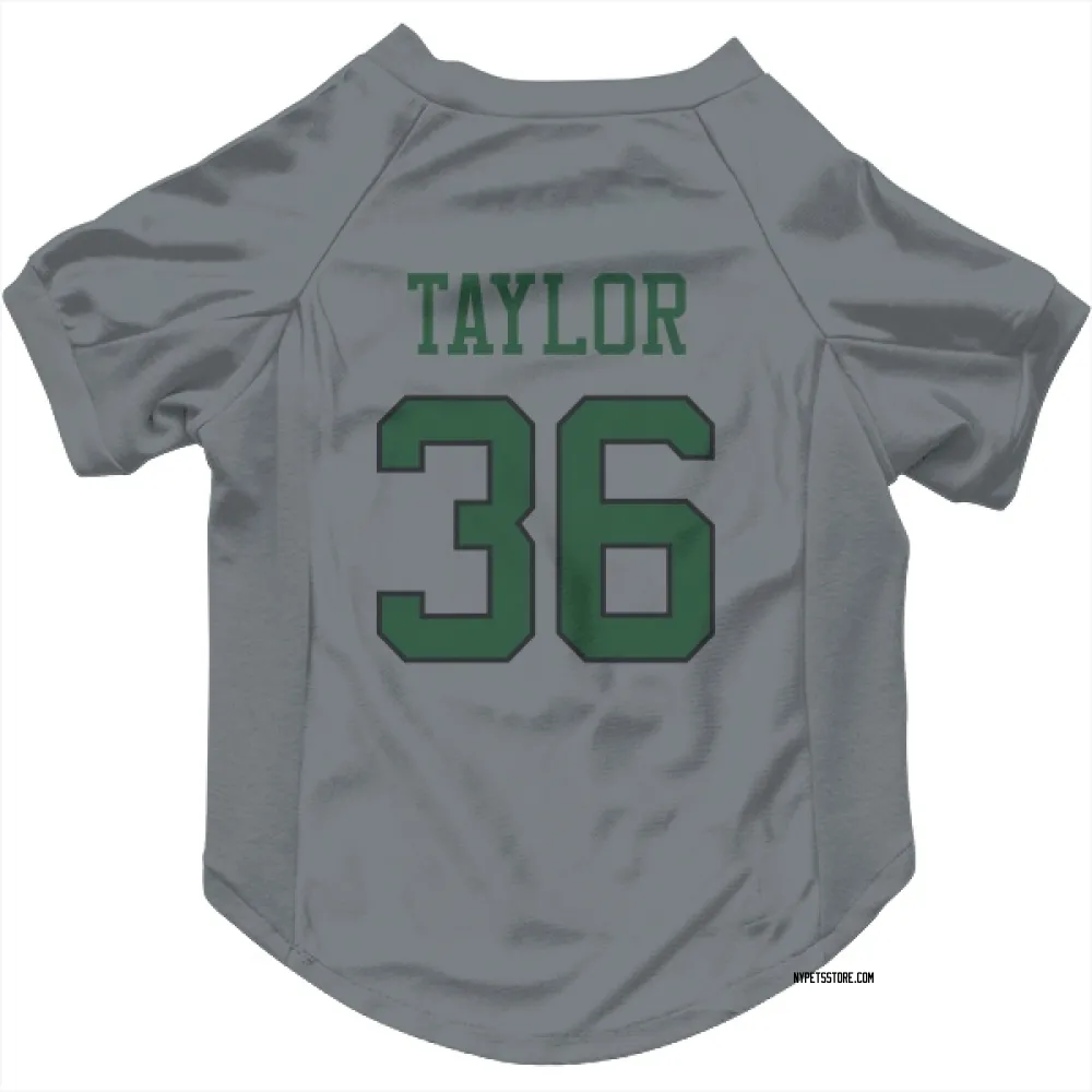 New York Jets Ja'Sir Taylor Gray Pet Jersey for Dog & Cat
