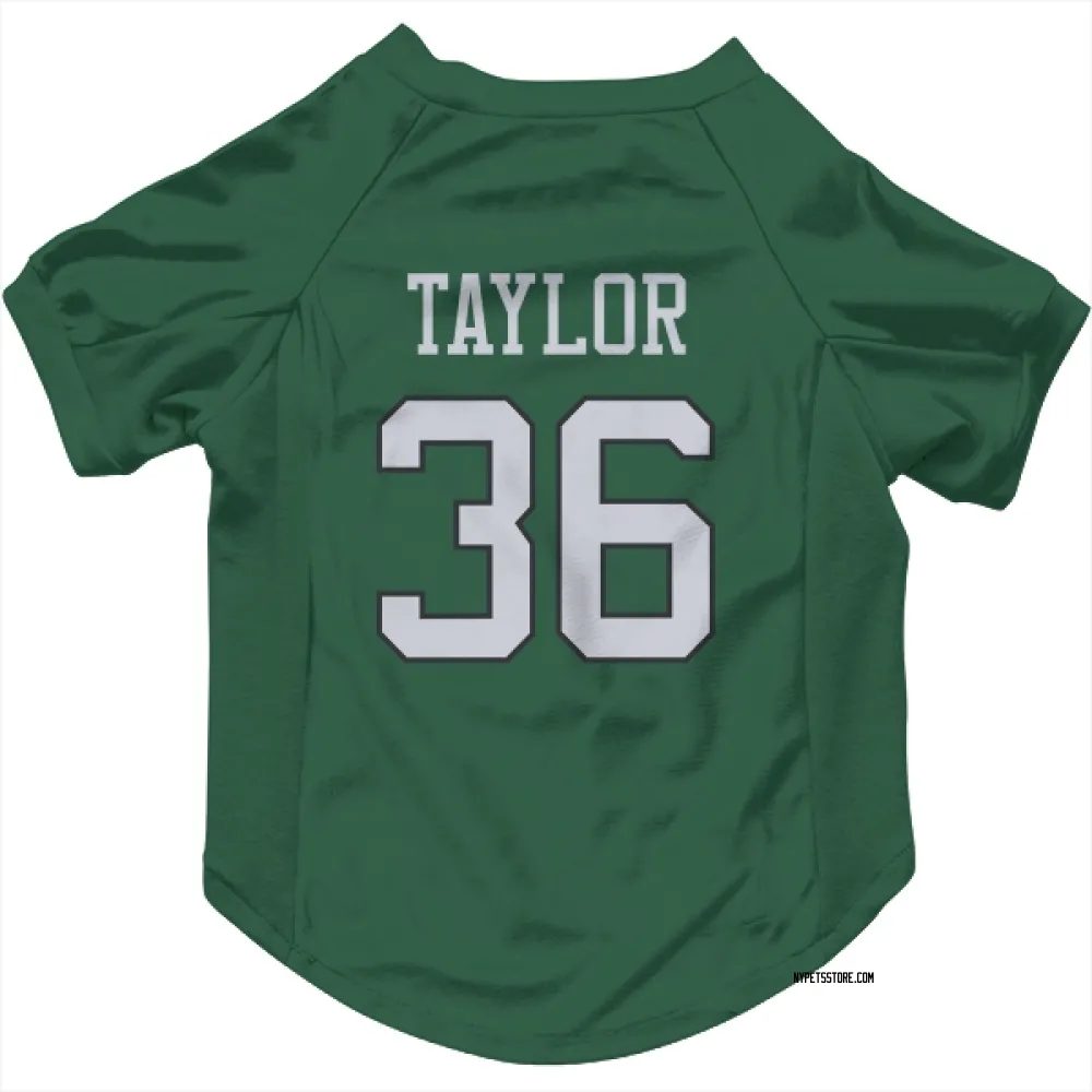 New York Jets Ja'Sir Taylor Green Pet Jersey for Dog & Cat