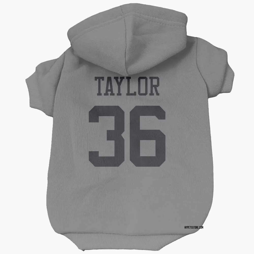 New York Jets Ja'Sir Taylor Silver Pet Hoodie for Dog & Cat