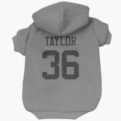 New York Jets Ja'Sir Taylor Silver Pet Hoodie for Dog & Cat
