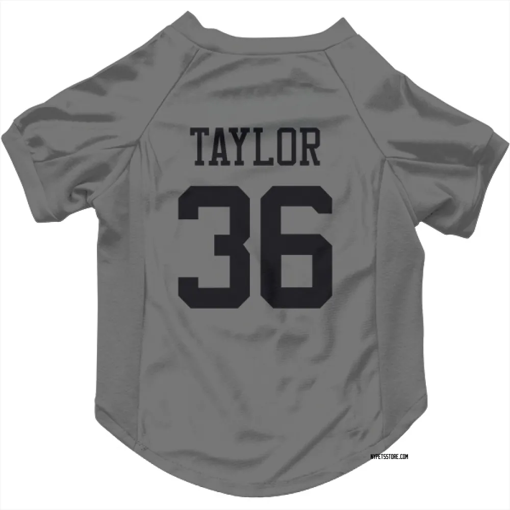 New York Jets Ja'Sir Taylor Silver Pet Jersey for Dog & Cat