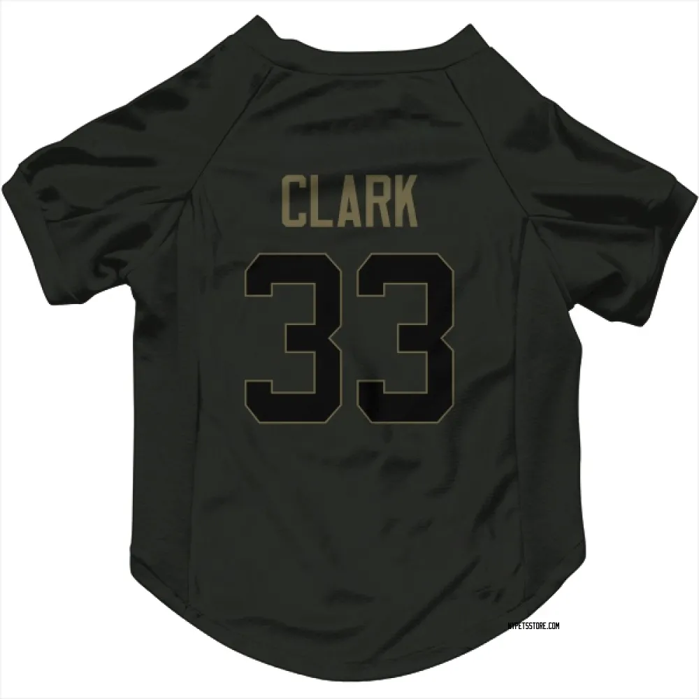 New York Jets Jordan Clark Black Service Pet Jersey for Dog & Cat