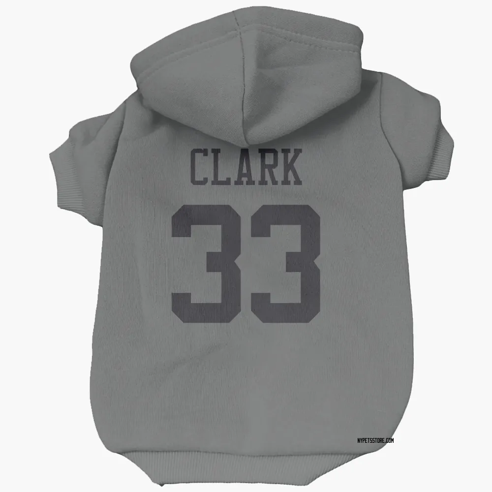 New York Jets Jordan Clark charcoal Pet Hoodie for Dog & Cat