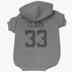 New York Jets Jordan Clark charcoal Pet Hoodie for Dog & Cat