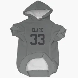 New York Jets Jordan Clark charcoal Pet Hoodie for Dog & Cat