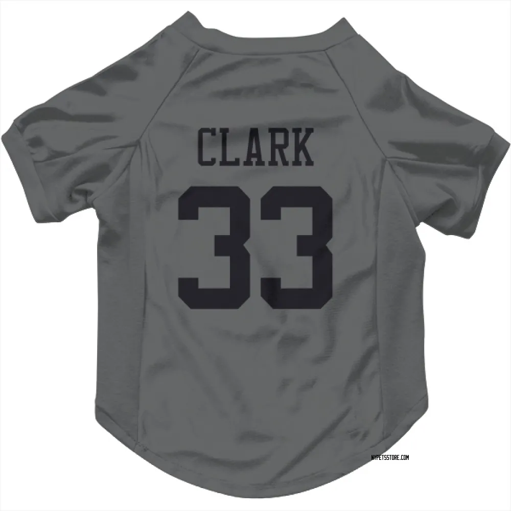 New York Jets Jordan Clark charcoal Pet Jersey for Dog & Cat
