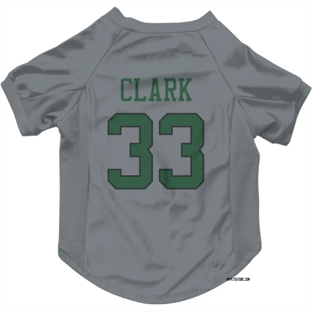 New York Jets Jordan Clark Gray Pet Jersey for Dog & Cat