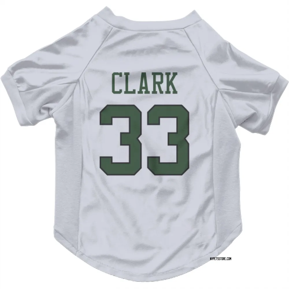 New York Jets Jordan Clark White Pet Jersey for Dog & Cat