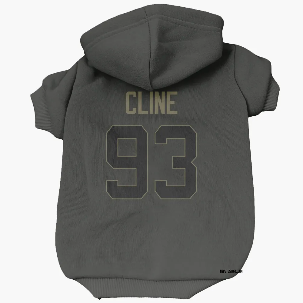 New York Jets Kameron Cline Black Service Pet Hoodie for Dog & Cat
