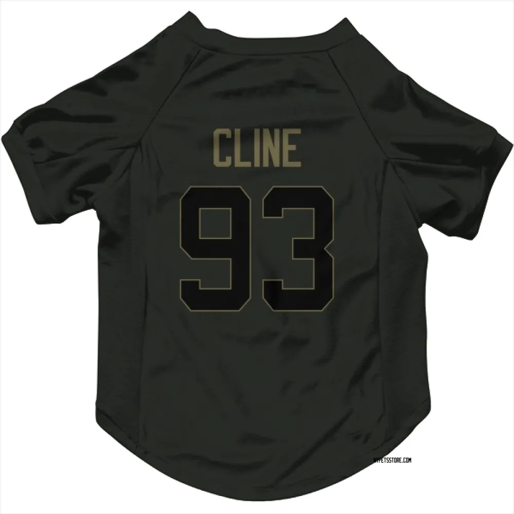 New York Jets Kameron Cline Black Service Pet Jersey for Dog & Cat