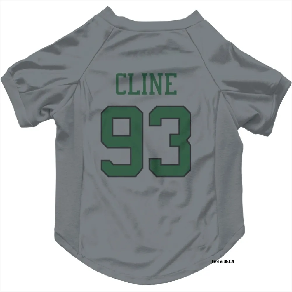 New York Jets Kameron Cline Gray Pet Jersey for Dog & Cat