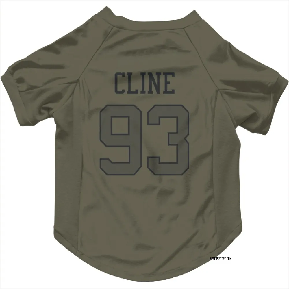 New York Jets Kameron Cline Olive Pet Jersey for Dog & Cat