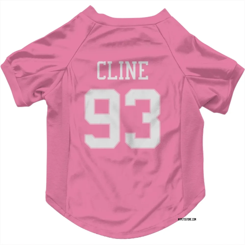 New York Jets Kameron Cline Pink Pet Jersey for Dog & Cat