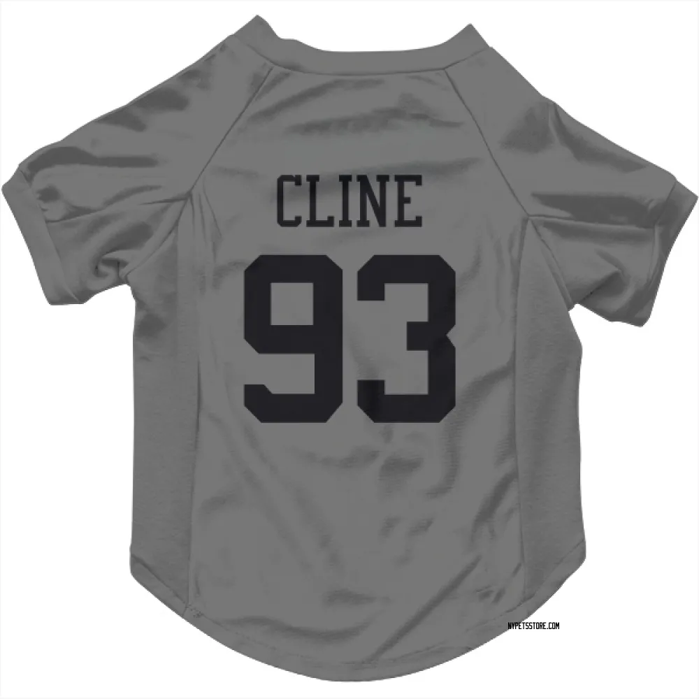 New York Jets Kameron Cline Silver Pet Jersey for Dog & Cat
