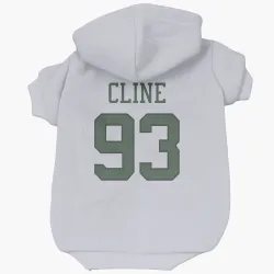 New York Jets Kameron Cline White Pet Hoodie for Dog & Cat