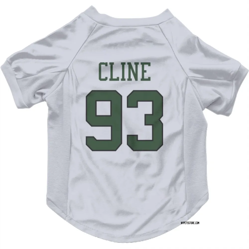 New York Jets Kameron Cline White Pet Jersey for Dog & Cat