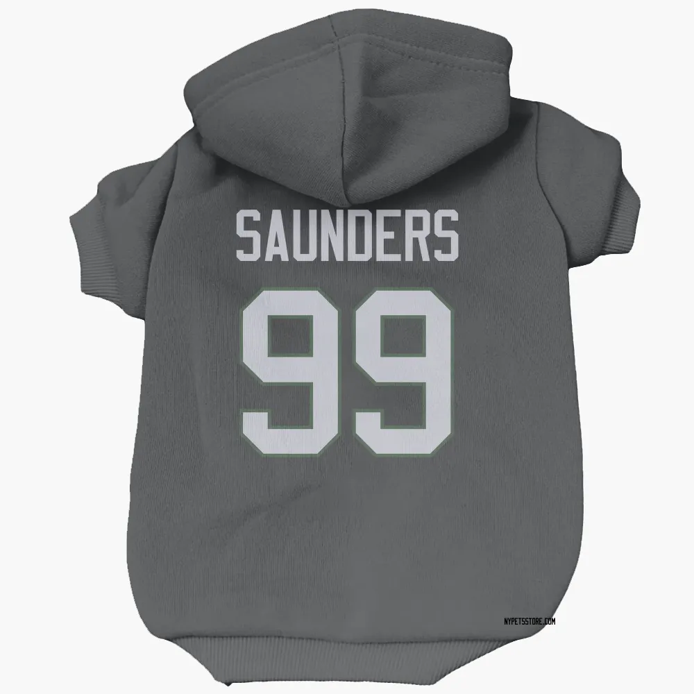 New York Jets Khalen Saunders Black Pet Hoodie for Dog & Cat