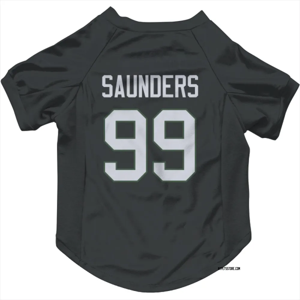 New York Jets Khalen Saunders Black Pet Jersey for Dog & Cat