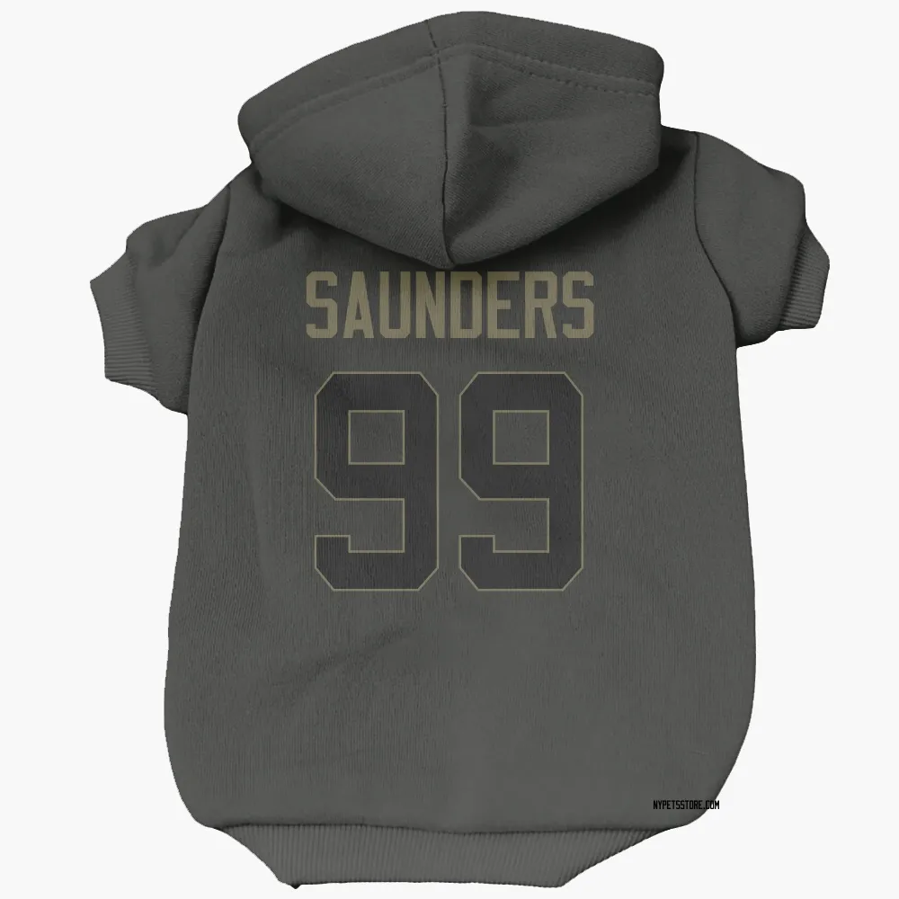 New York Jets Khalen Saunders Black Service Pet Hoodie for Dog & Cat