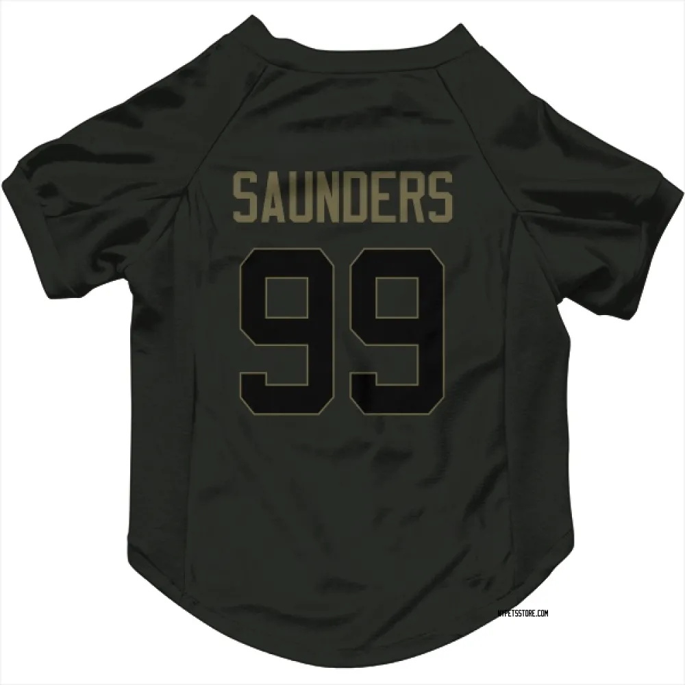 New York Jets Khalen Saunders Black Service Pet Jersey for Dog & Cat