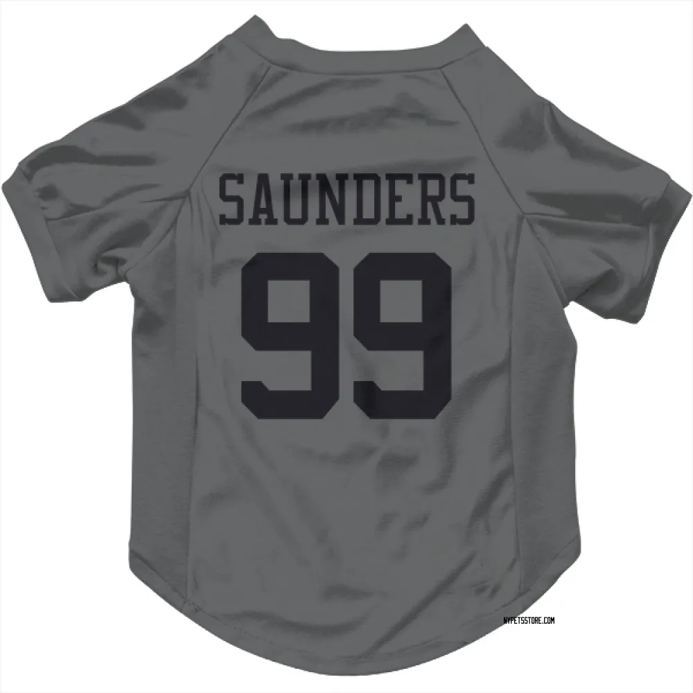New York Jets Khalen Saunders charcoal Pet Jersey for Dog & Cat