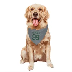 New York Jets Khalen Saunders Gray Pet Bandana for Dog & Cat