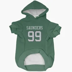 New York Jets Khalen Saunders Green Pet Hoodie for Dog & Cat