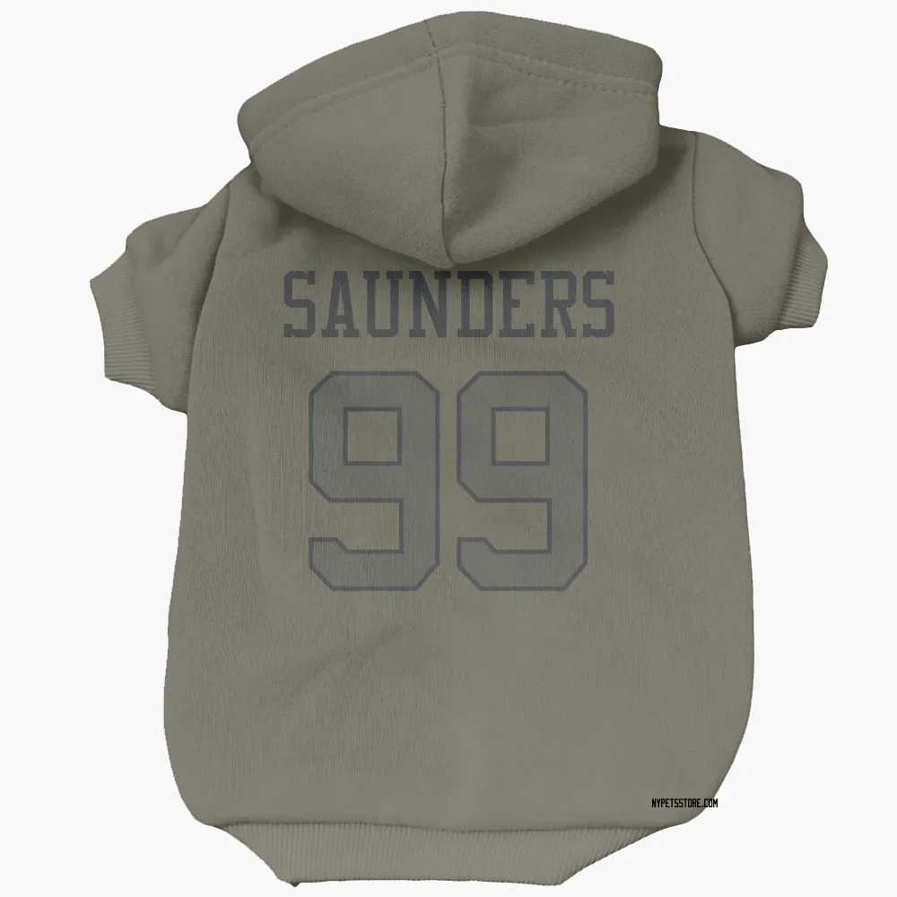 New York Jets Khalen Saunders Olive Pet Hoodie for Dog & Cat