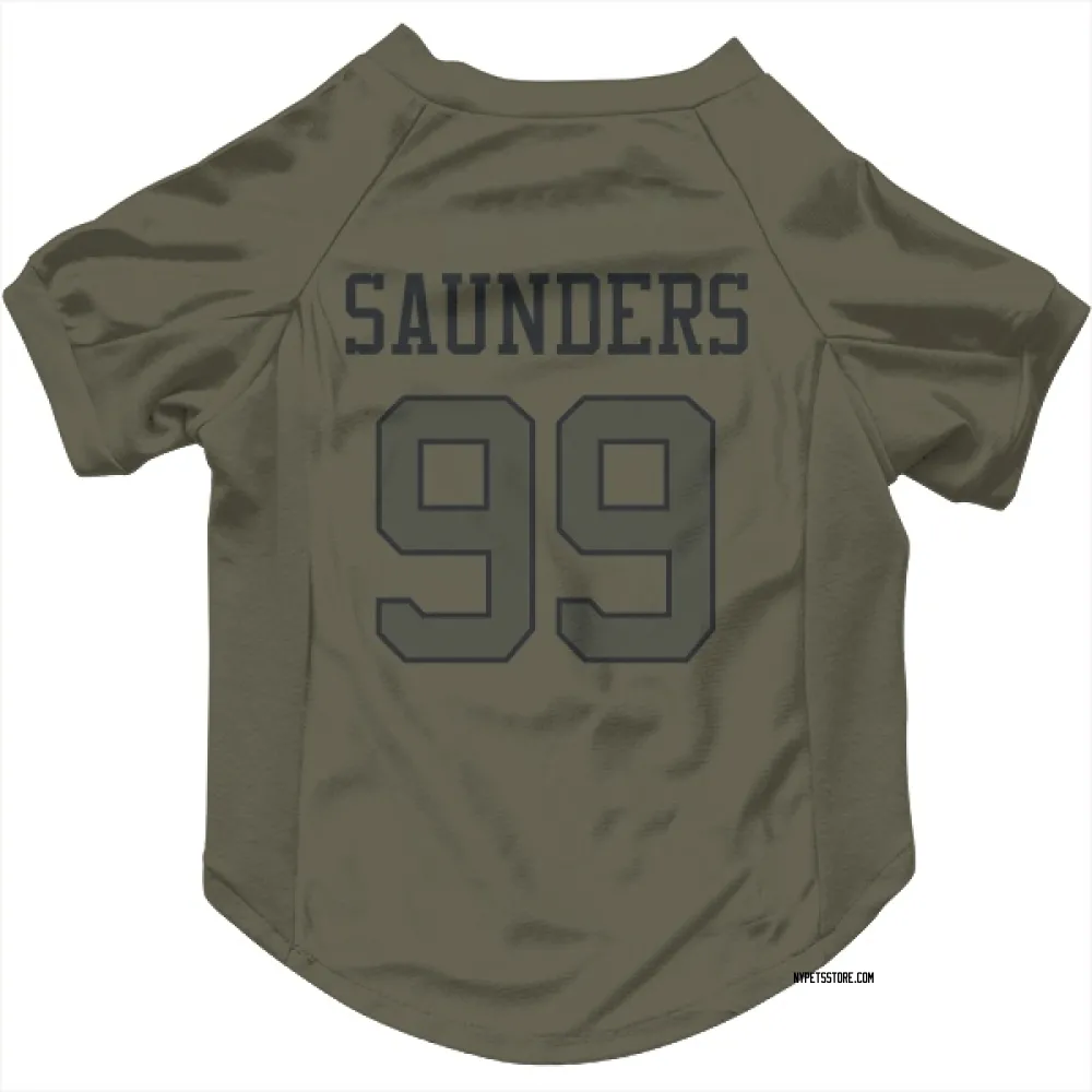 New York Jets Khalen Saunders Olive Pet Jersey for Dog & Cat