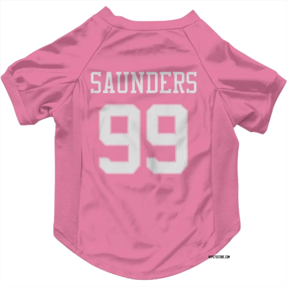 New York Jets Khalen Saunders Pink Pet Jersey for Dog & Cat