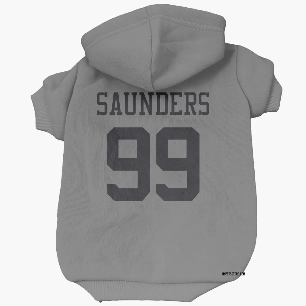 New York Jets Khalen Saunders Silver Pet Hoodie for Dog & Cat
