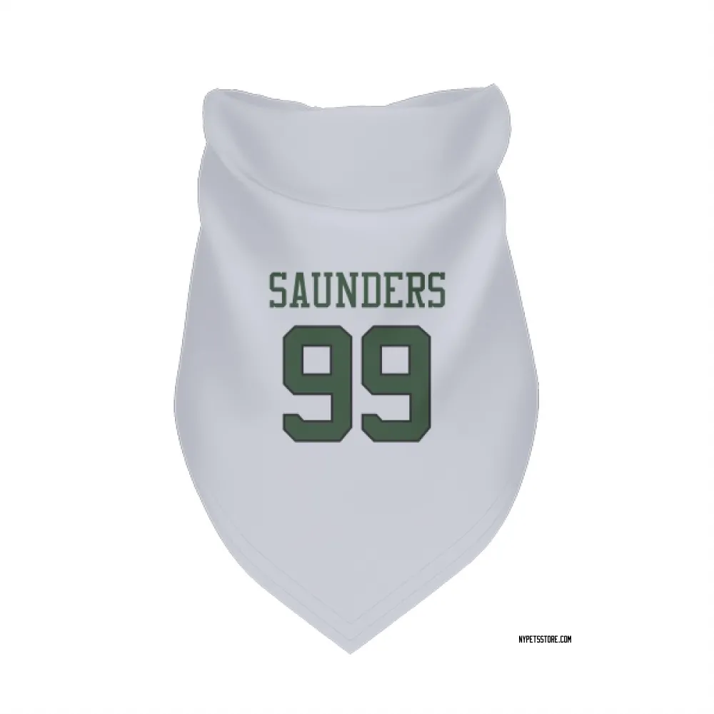 New York Jets Khalen Saunders White Pet Bandana for Dog & Cat